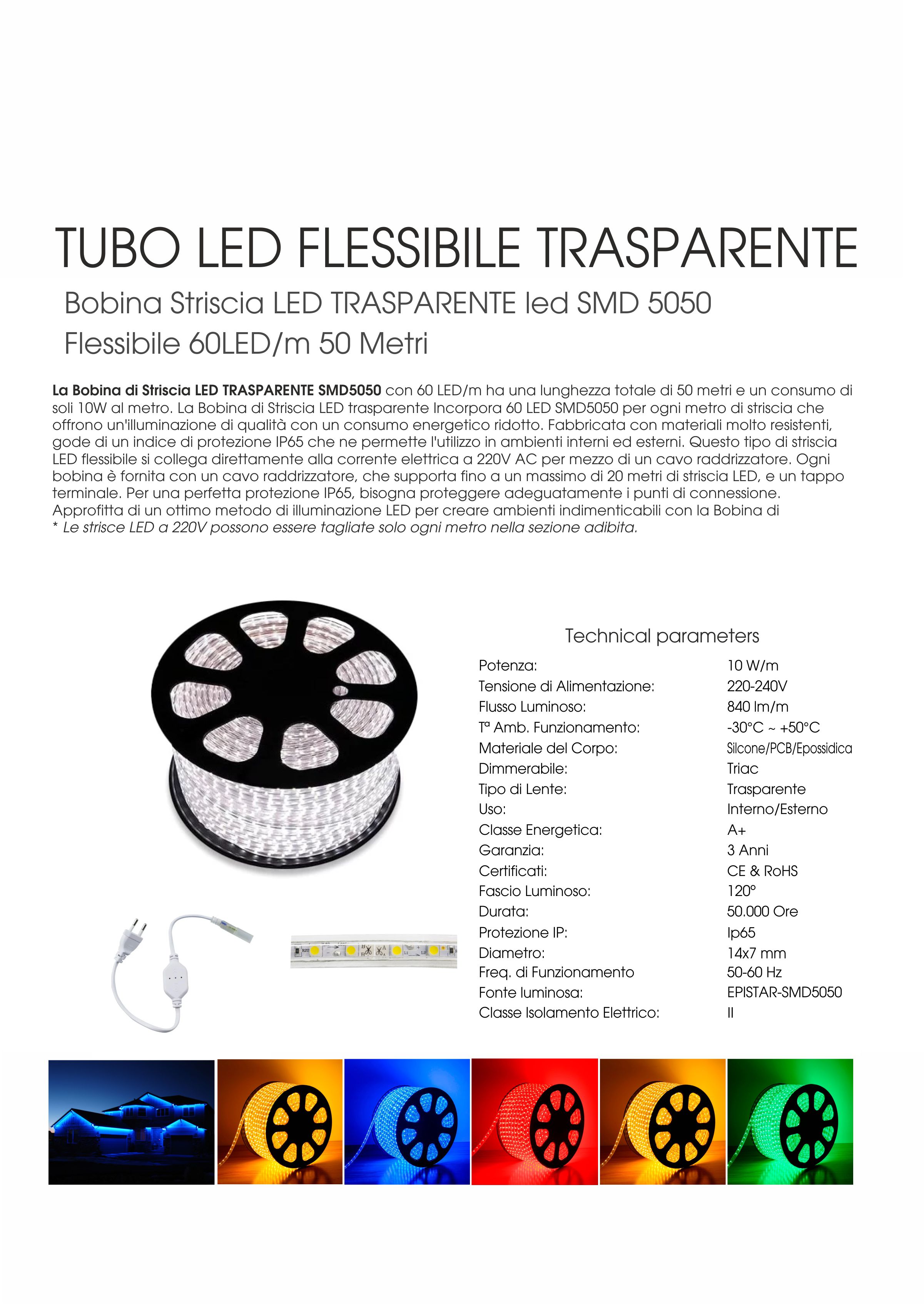 TUBO FLESSIBILE TRASPARENTE